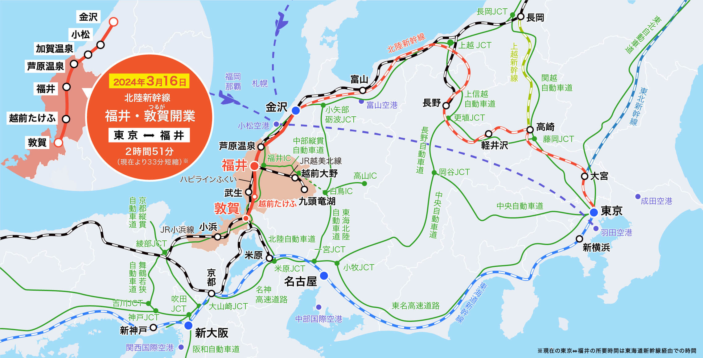 福井へのアクセス