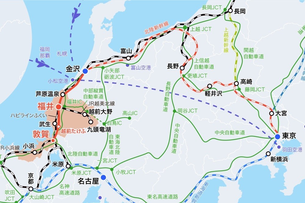 北陸新幹線開業で旅がこれだけ便利になる！：近隣の主要観光地からのアクセス