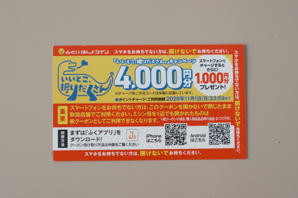 これがチャージ券！