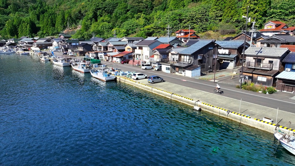 Scenic fishing village landscapes