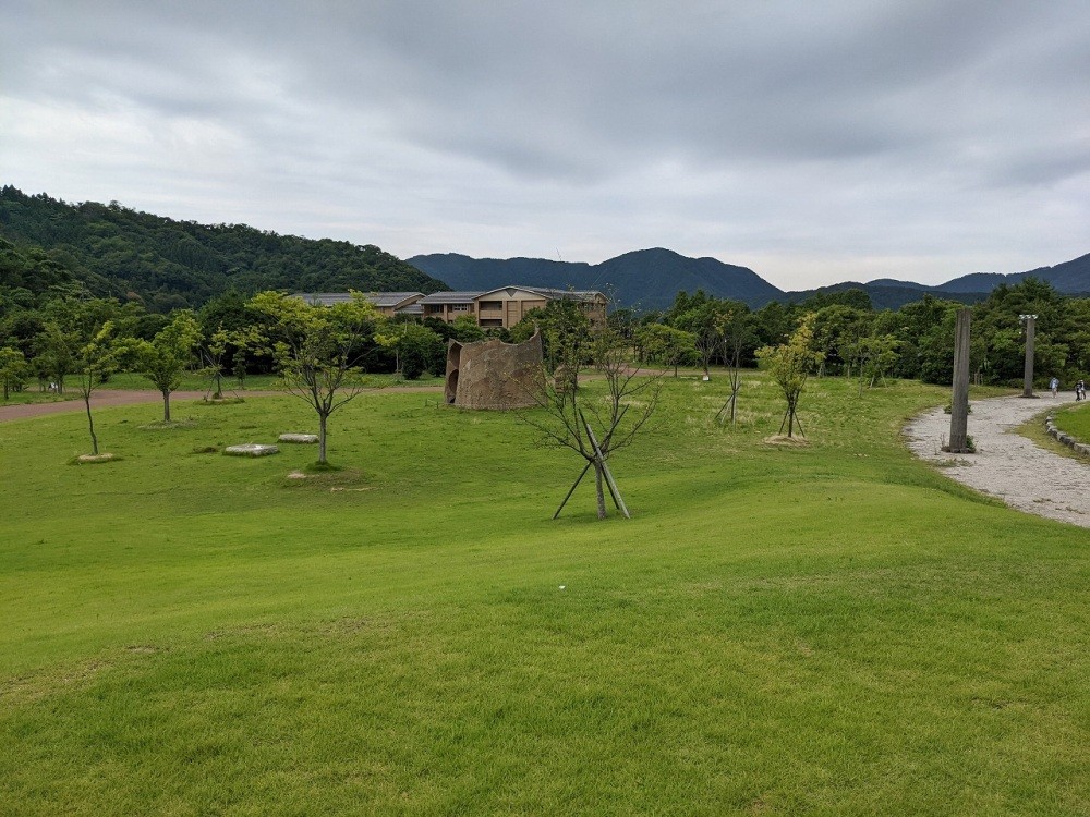 芝生エリアは広くてのんびりするのにピッタリ！