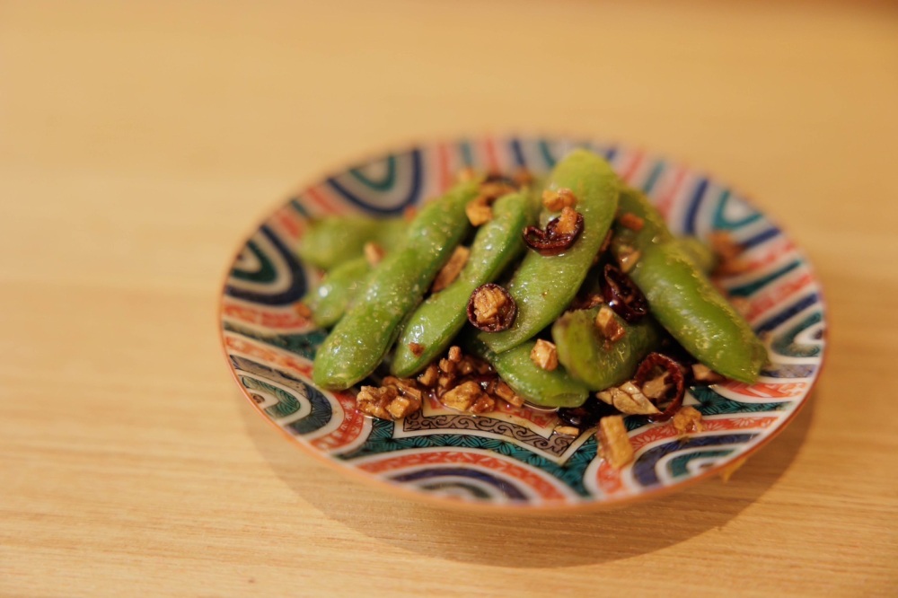 茶豆のガーリック炒め