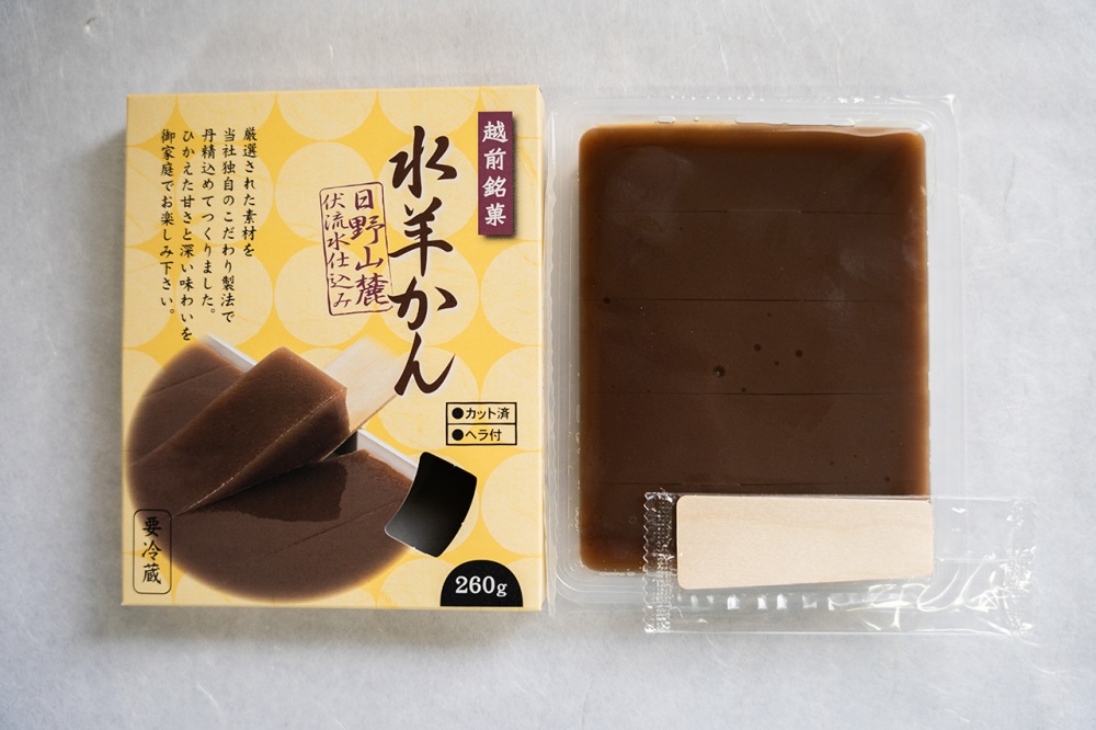 真空パッケージの水ようかん（画像提供：柿谷商店）