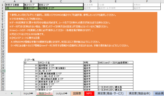 エリア別集計表
