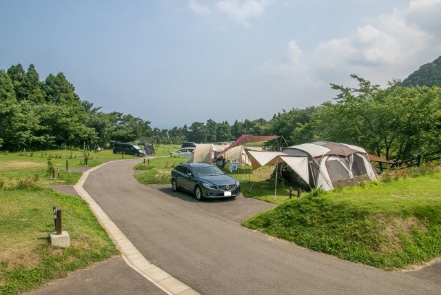 ガラガラ山キャンプ場のテントサイト