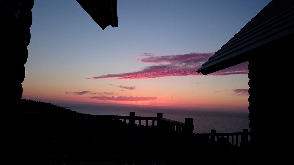 ガラガラ山キャンプ場の夕焼け空