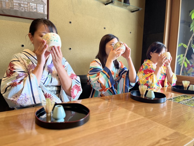 抹茶アート体験