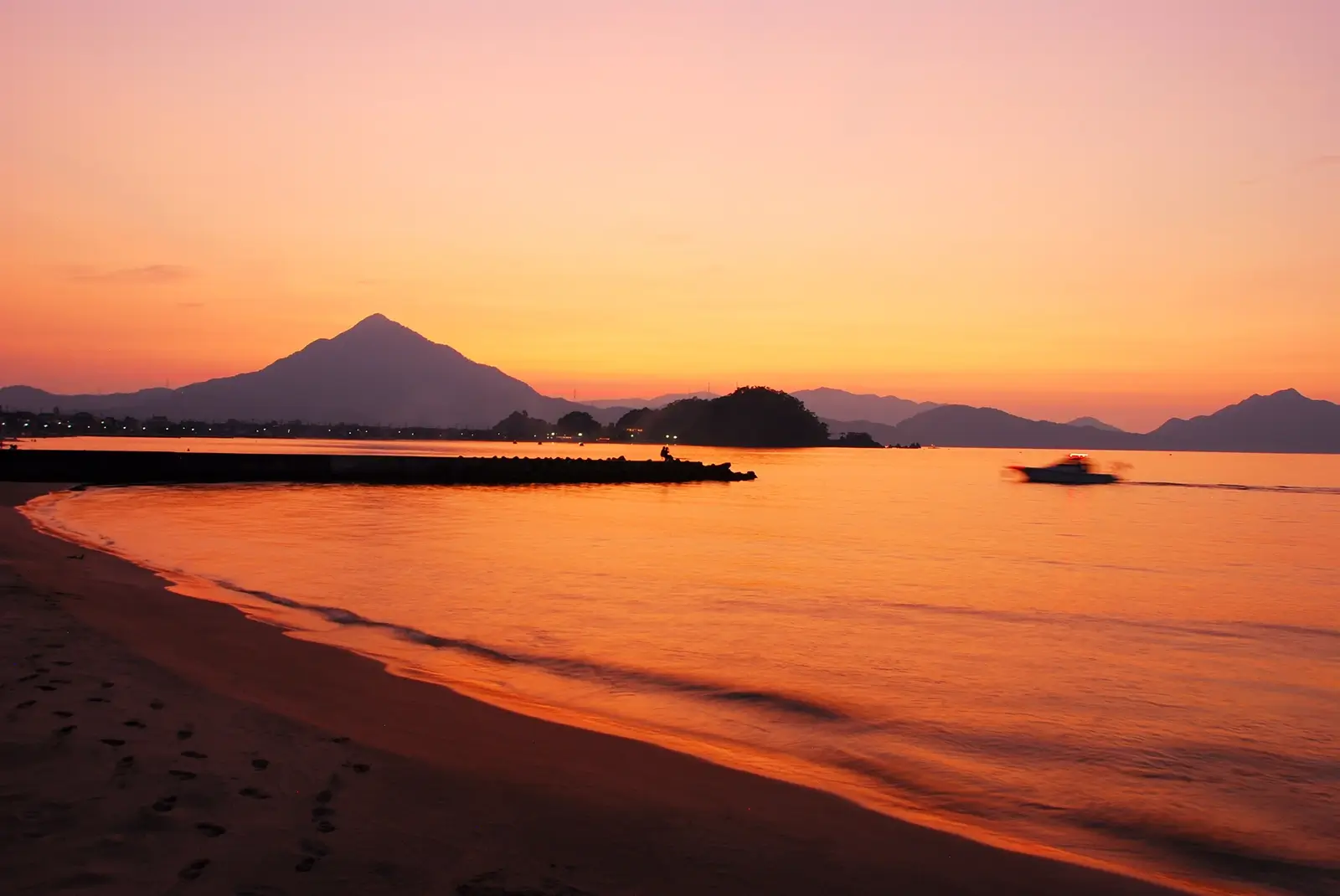 青葉山の夕日